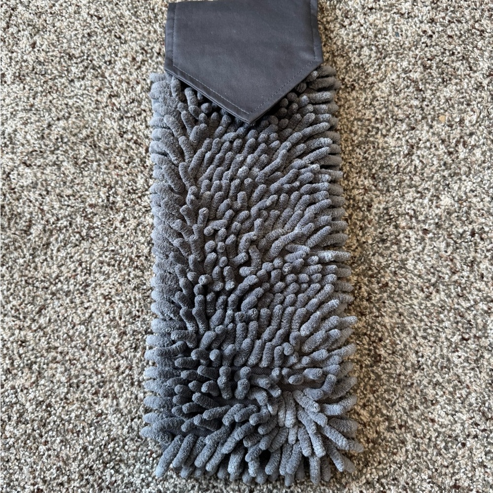 Norwex Charcoal Microfiber Chenille Hand Towel NEW